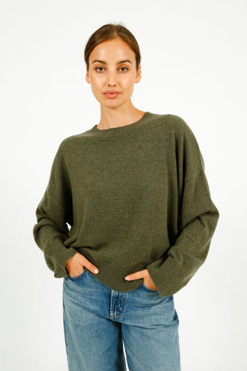PARK Cashmere Boyfriend Jumper in Khaki