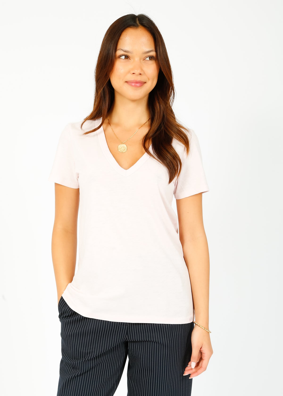 R&B The Slub Tee in Blush