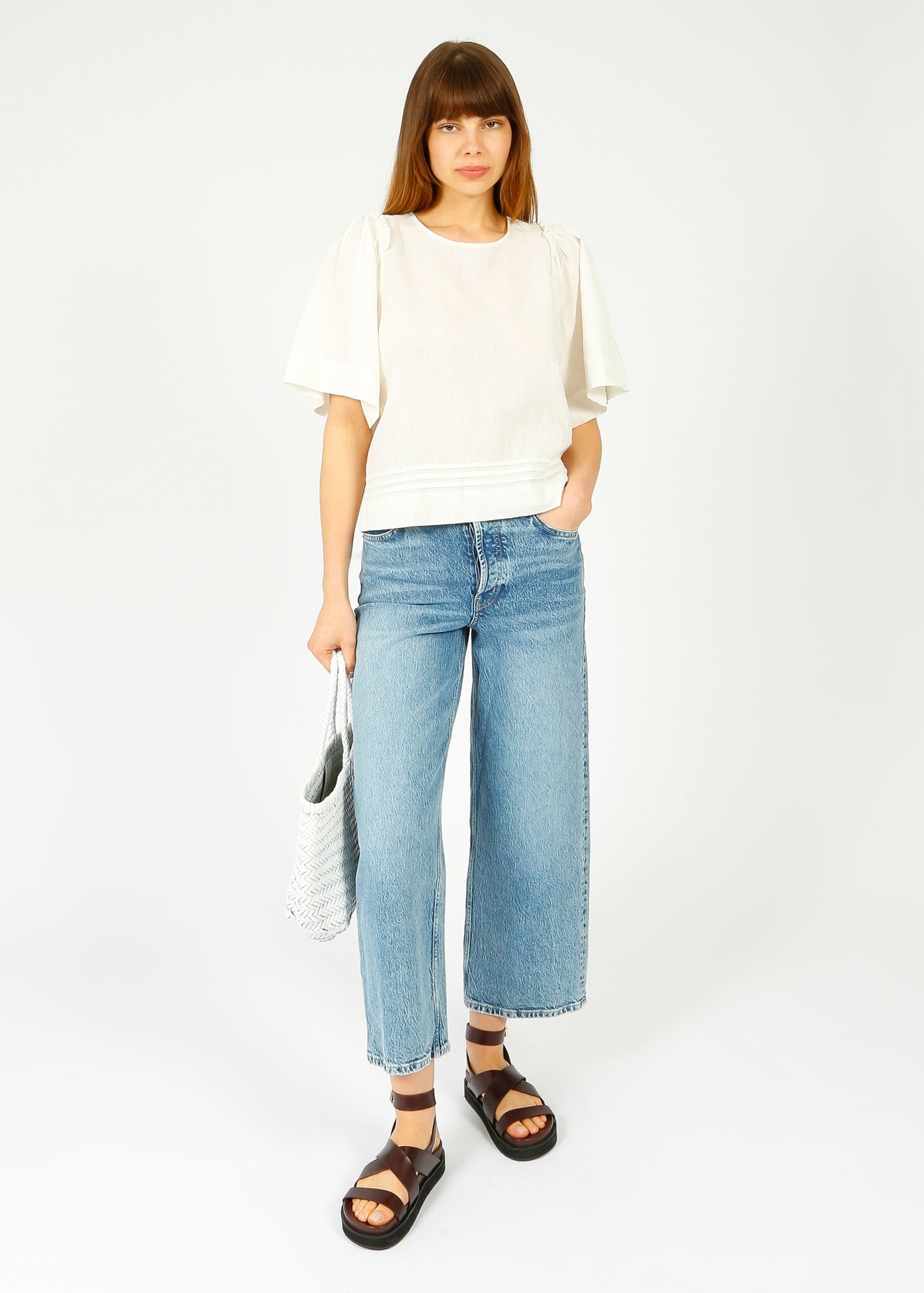 SLF Hillie Linen Top in Snow White