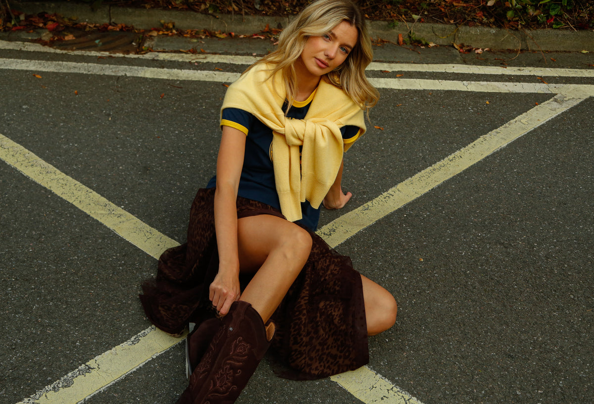 PARK Cashmere Boyfriend Jumper in Buttercream