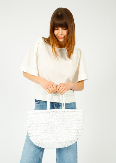 SLF Hillie Linen Top in Snow White