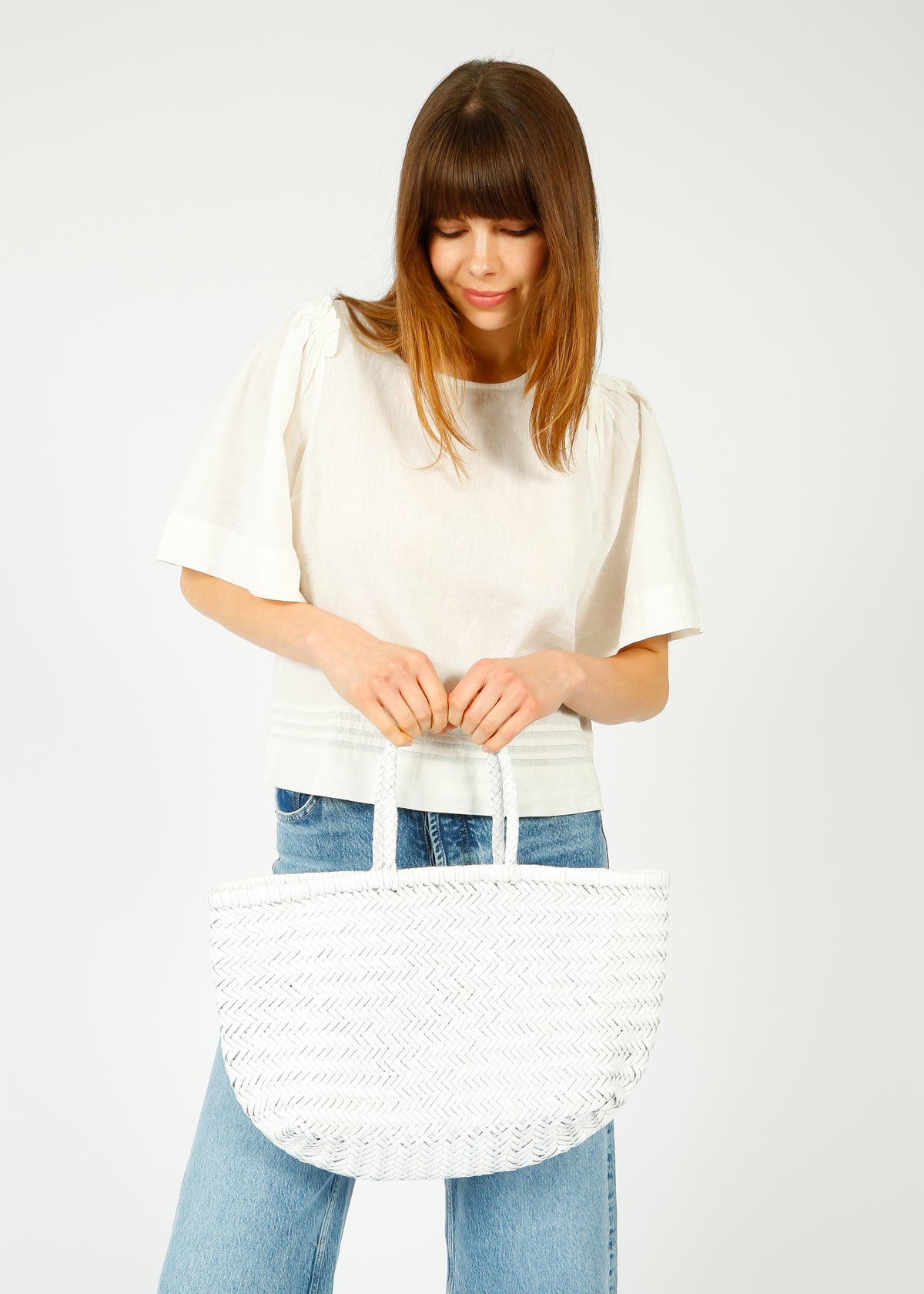 SLF Hillie Linen Top in Snow White