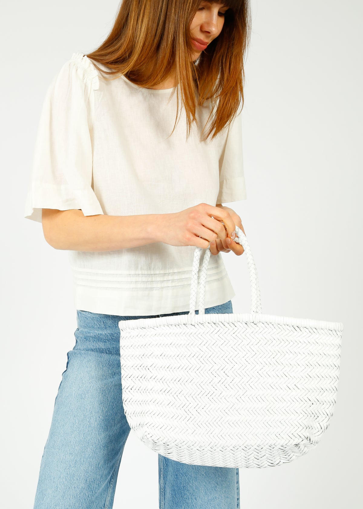 SLF Hillie Linen Top in Snow White