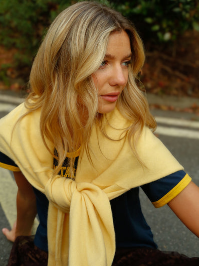 PARK Cashmere Boyfriend Jumper in Buttercream