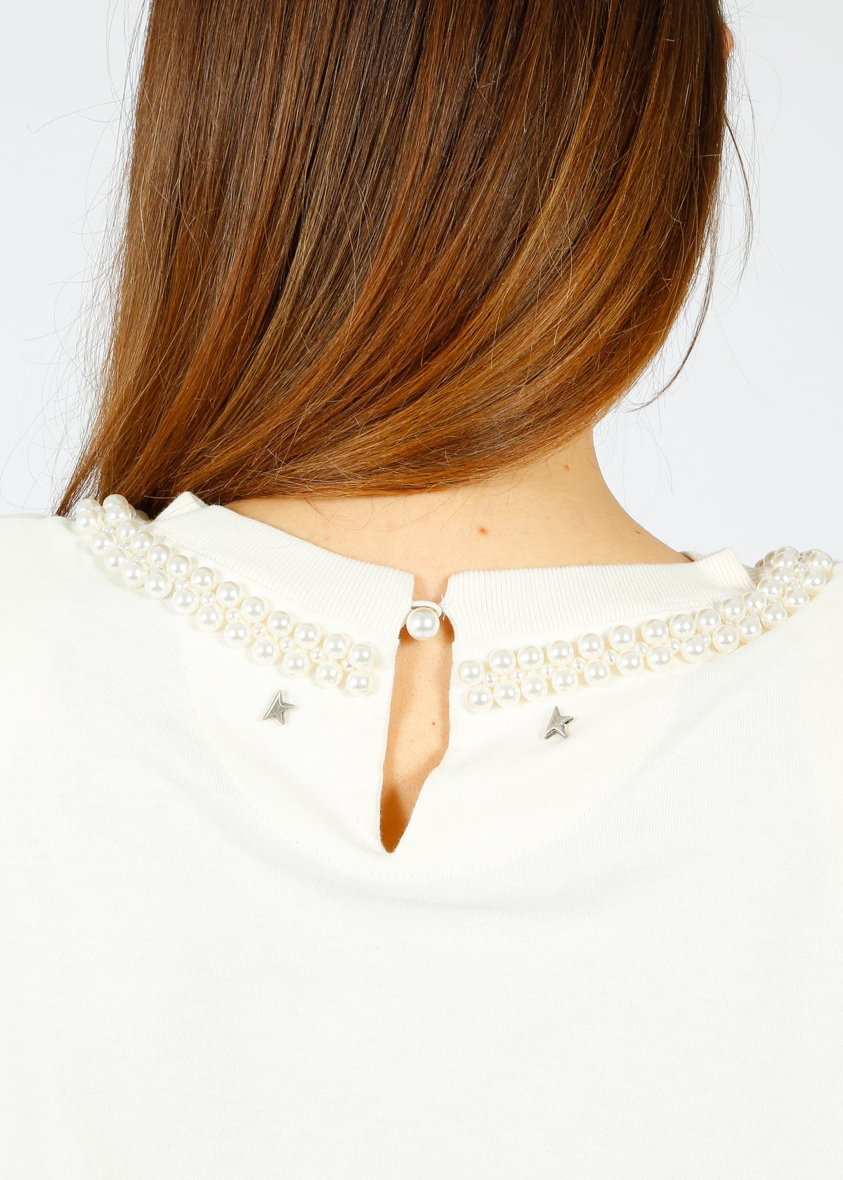 GG SL Padded Shoulder Tee in White