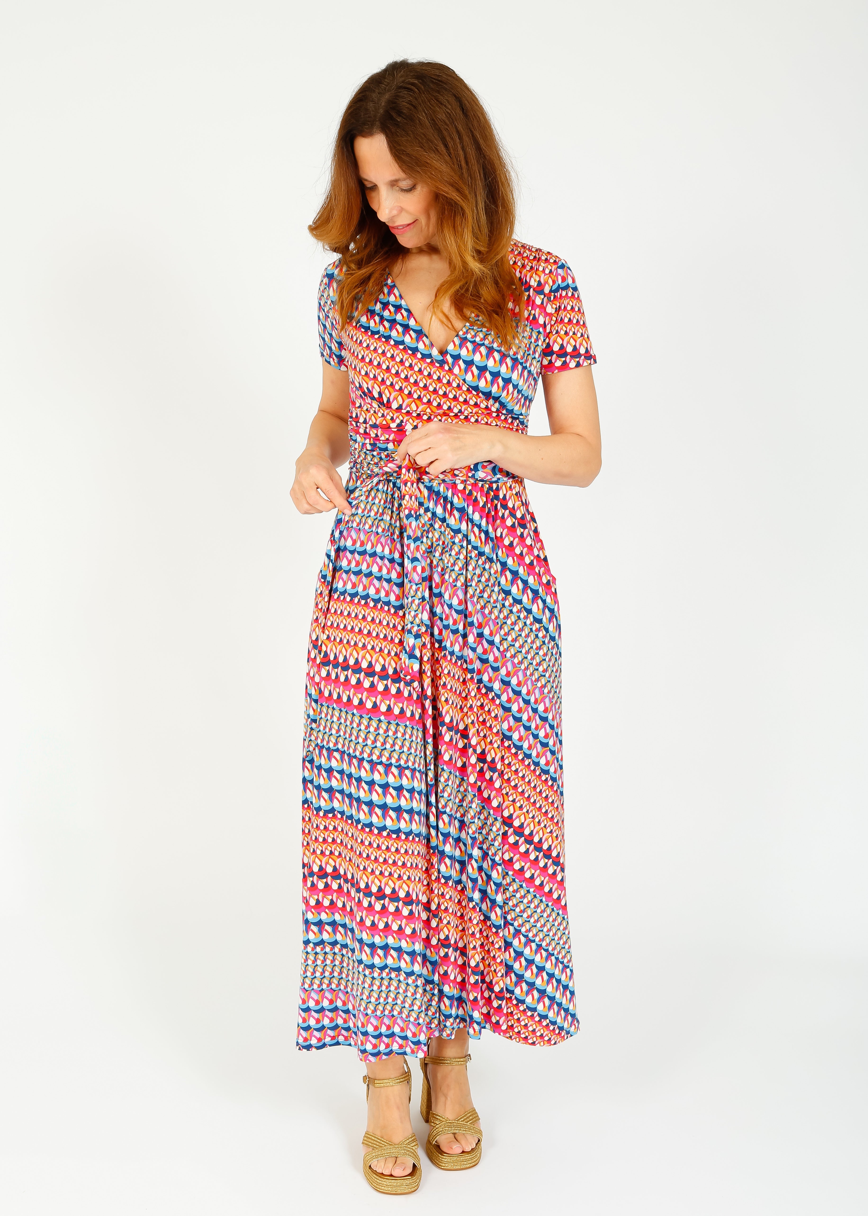 Onjenu Crawford Midi Dress in Balear