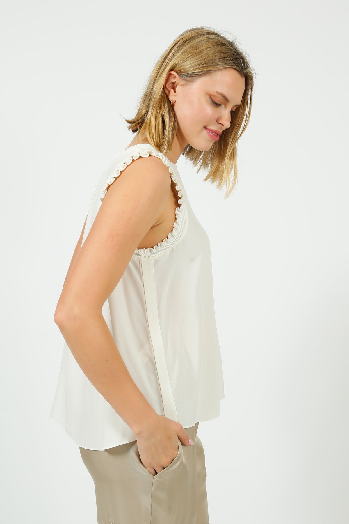 Cinq à Sept Lenore Top in Ivory