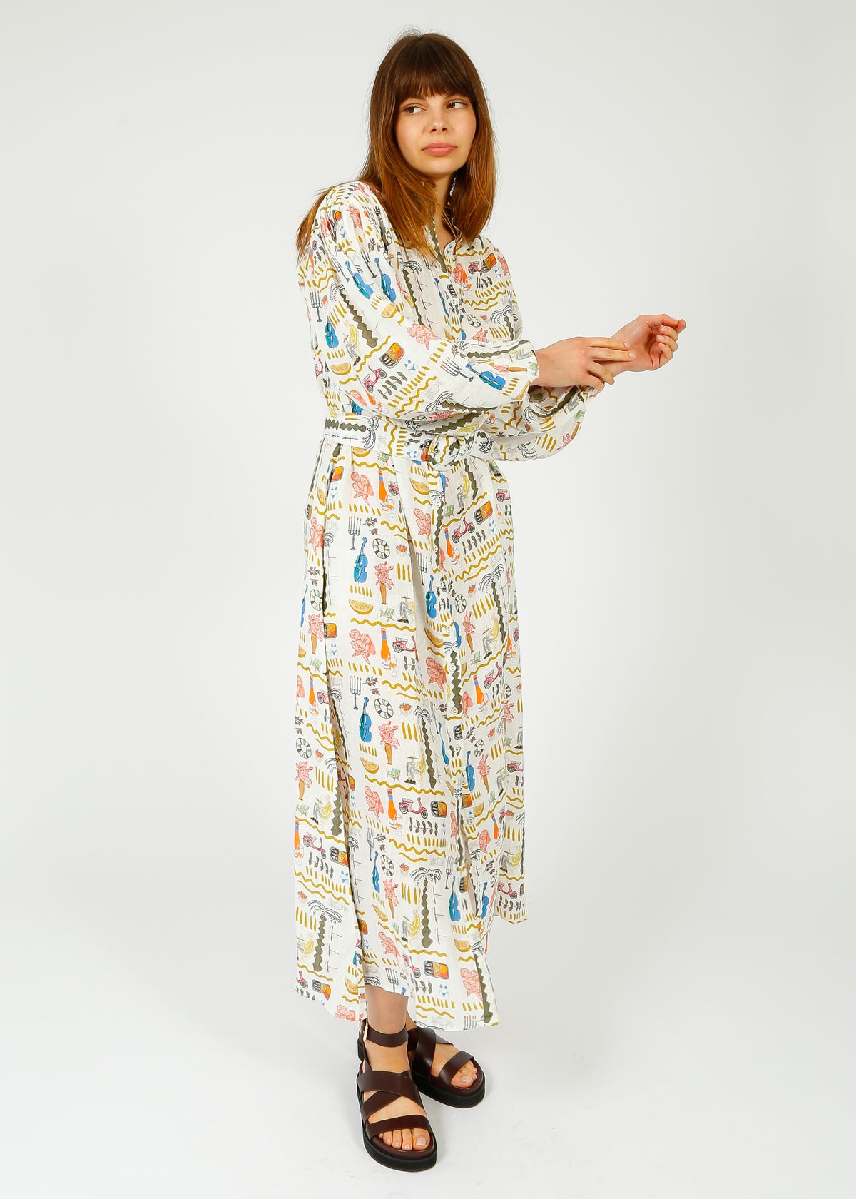 PN NODDY DRESS in Verano White