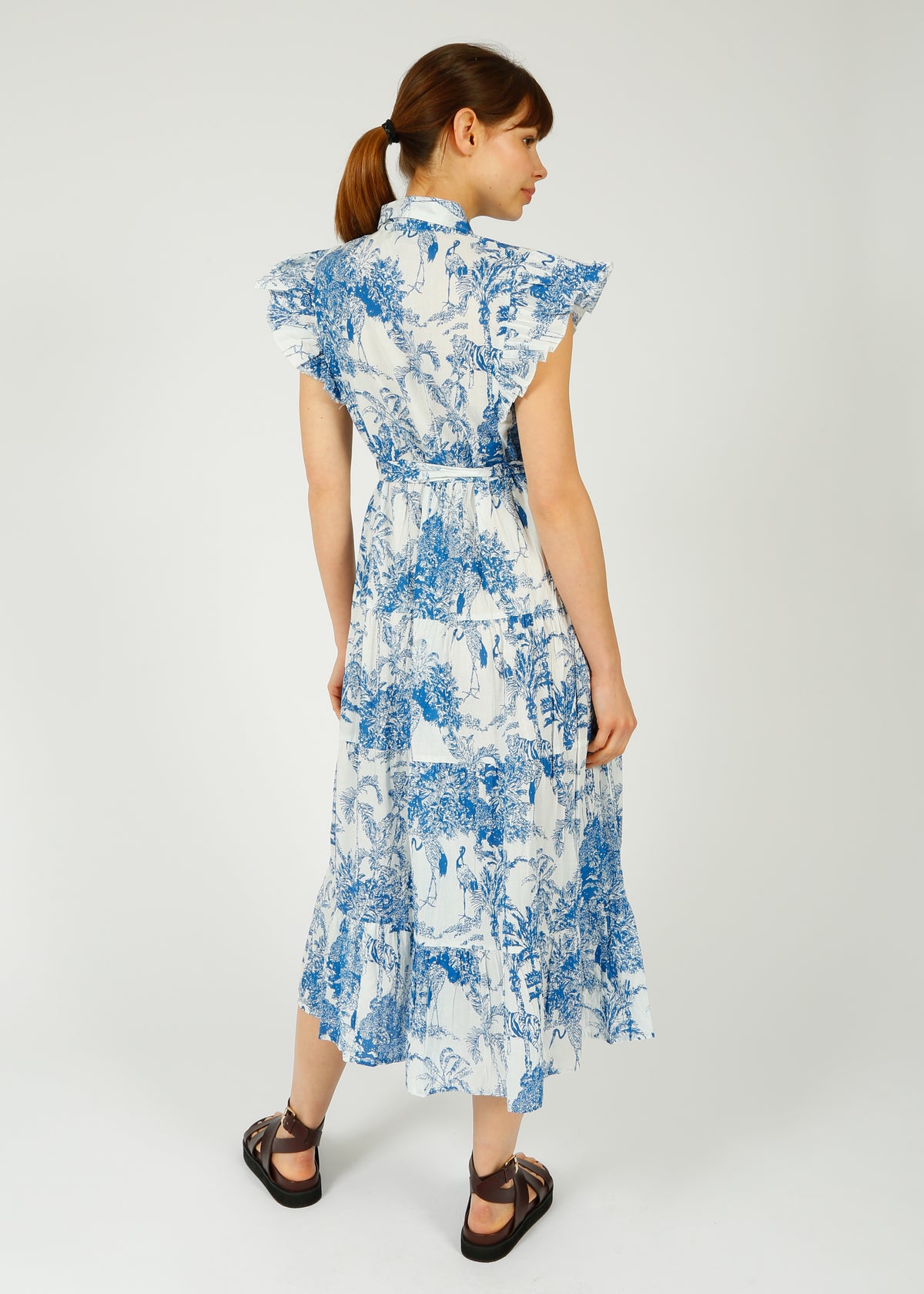 DREAM Long Beach Dress in Blue Sketch