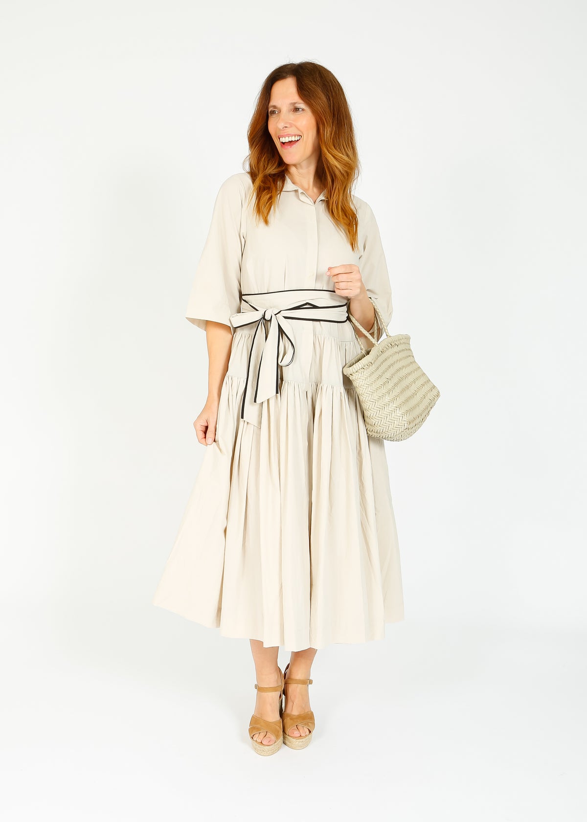 LFA 867 SS Shirt Dress in Sand