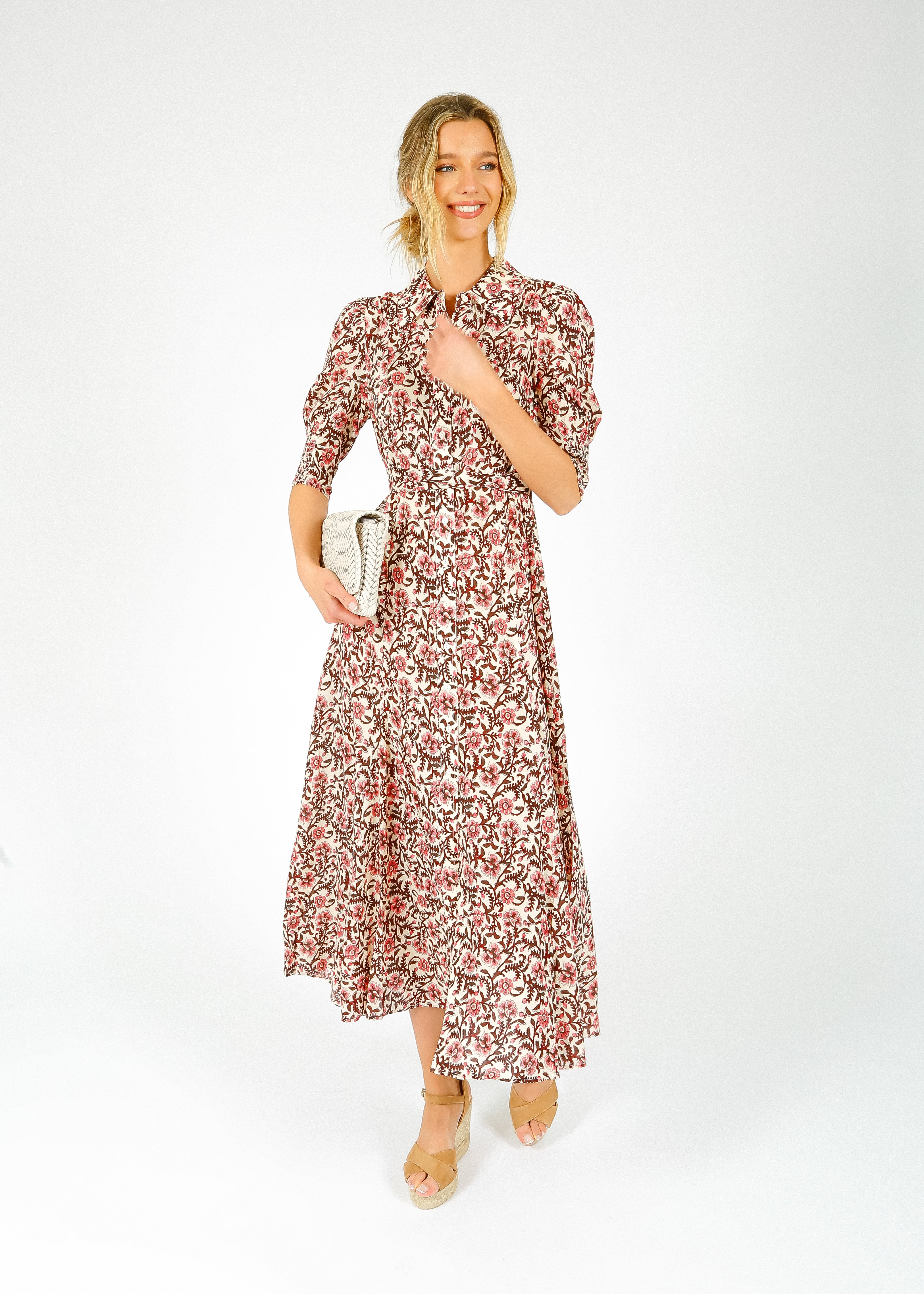 RIXO Bloom Dress in Sarasa Rose Blush