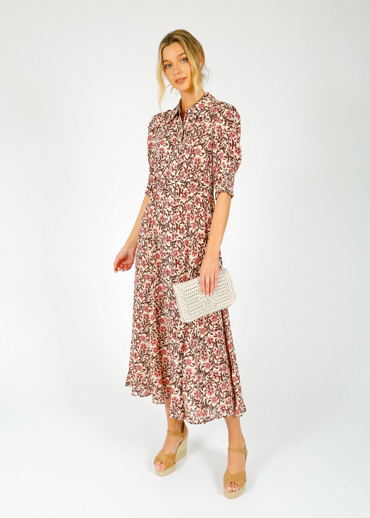 RIXO Bloom Dress in Sarasa Rose Blush