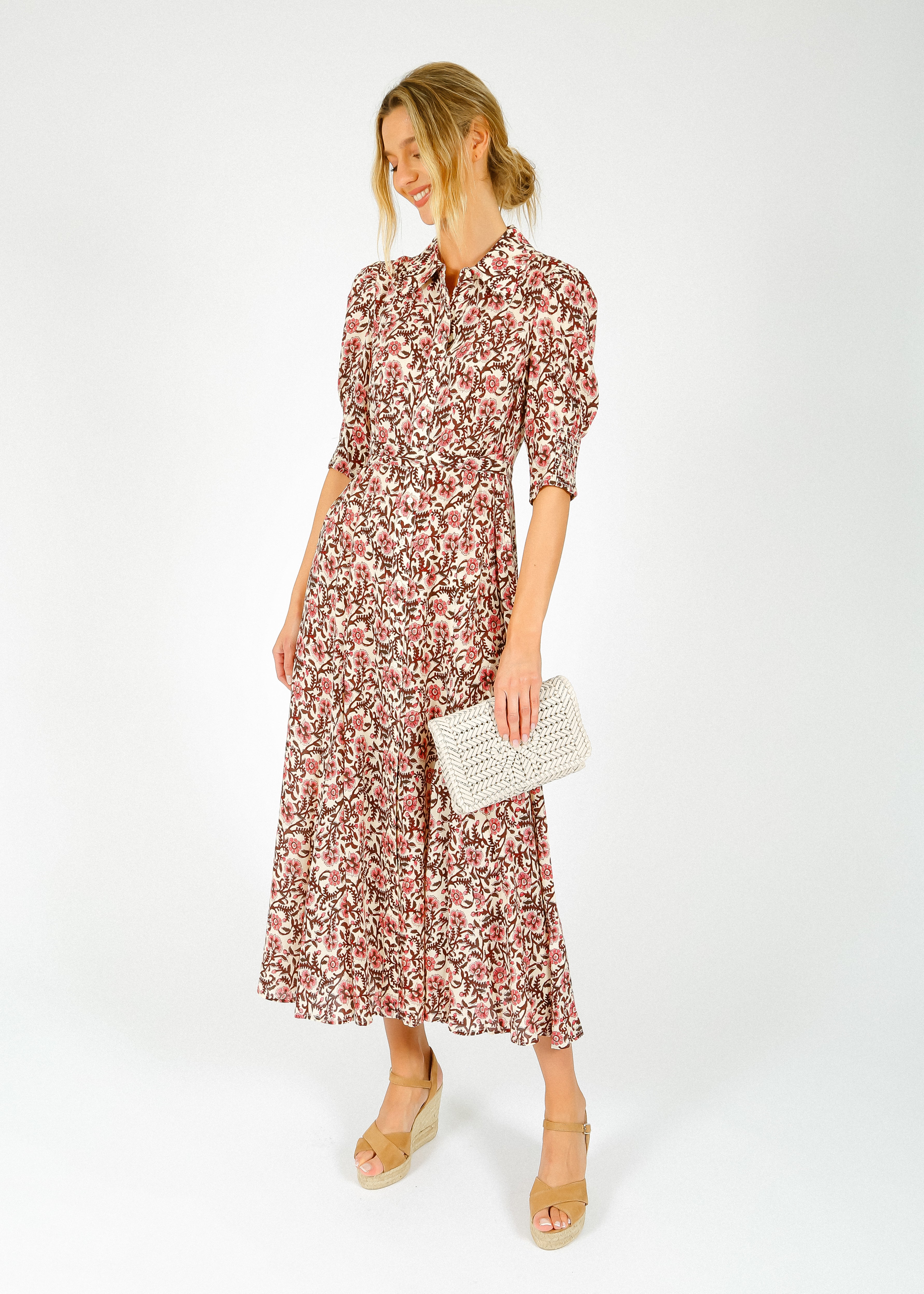 RIXO Bloom Dress in Sarasa Rose Blush