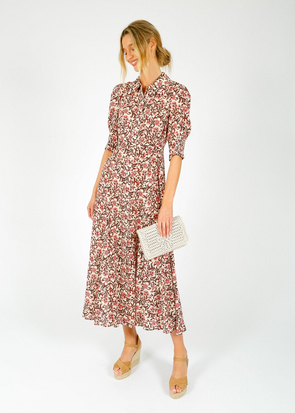RIXO Bloom Dress in Sarasa Rose Blush