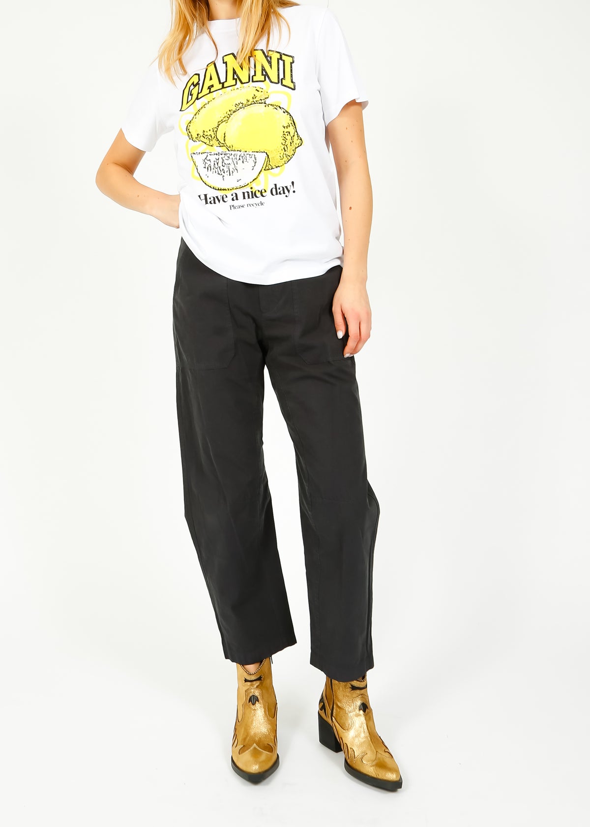 R&B Leyton Workwear Pant in Black