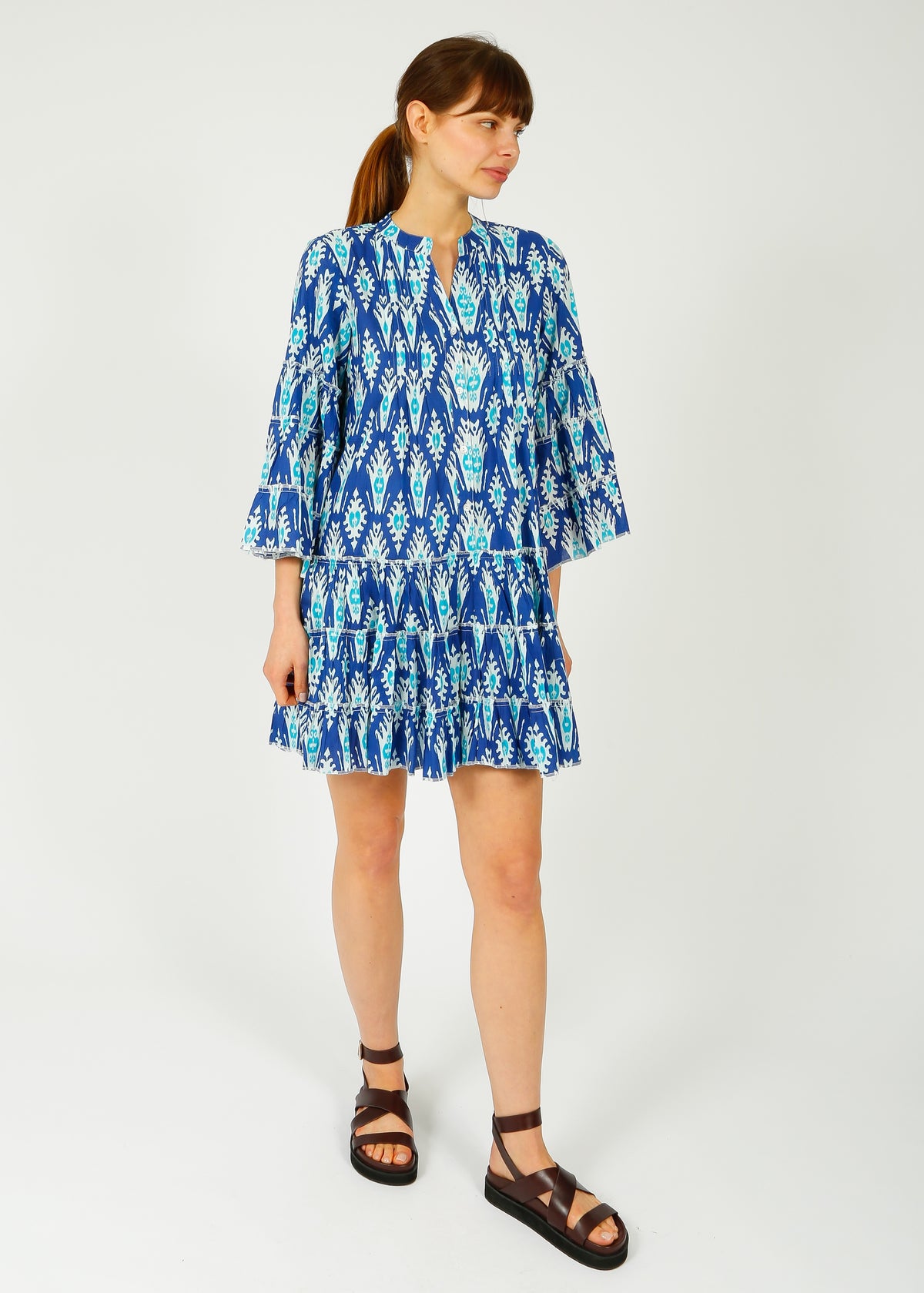 DREAM Gretchen Dress in Farsi Blue