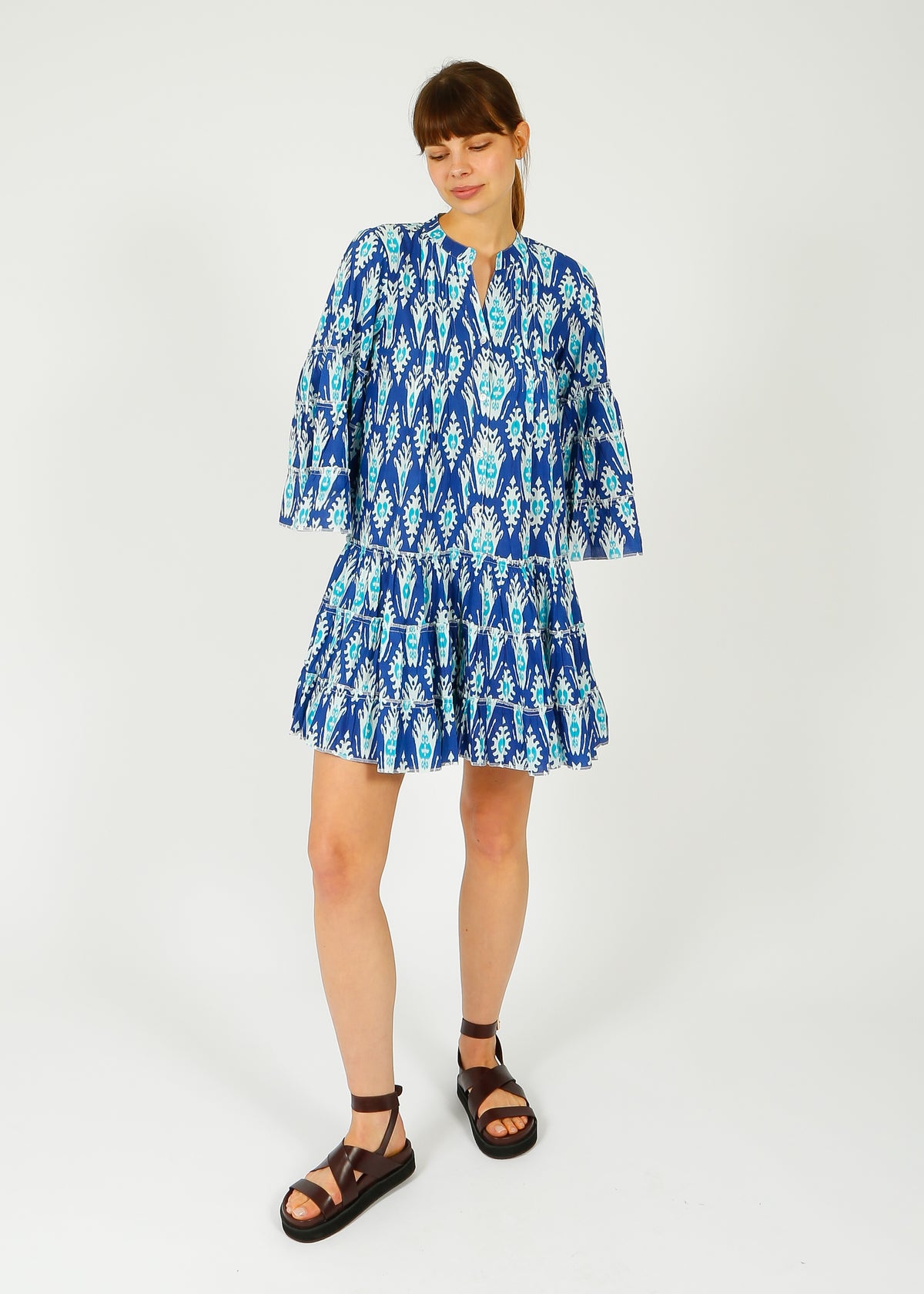 DREAM Gretchen Dress in Farsi Blue