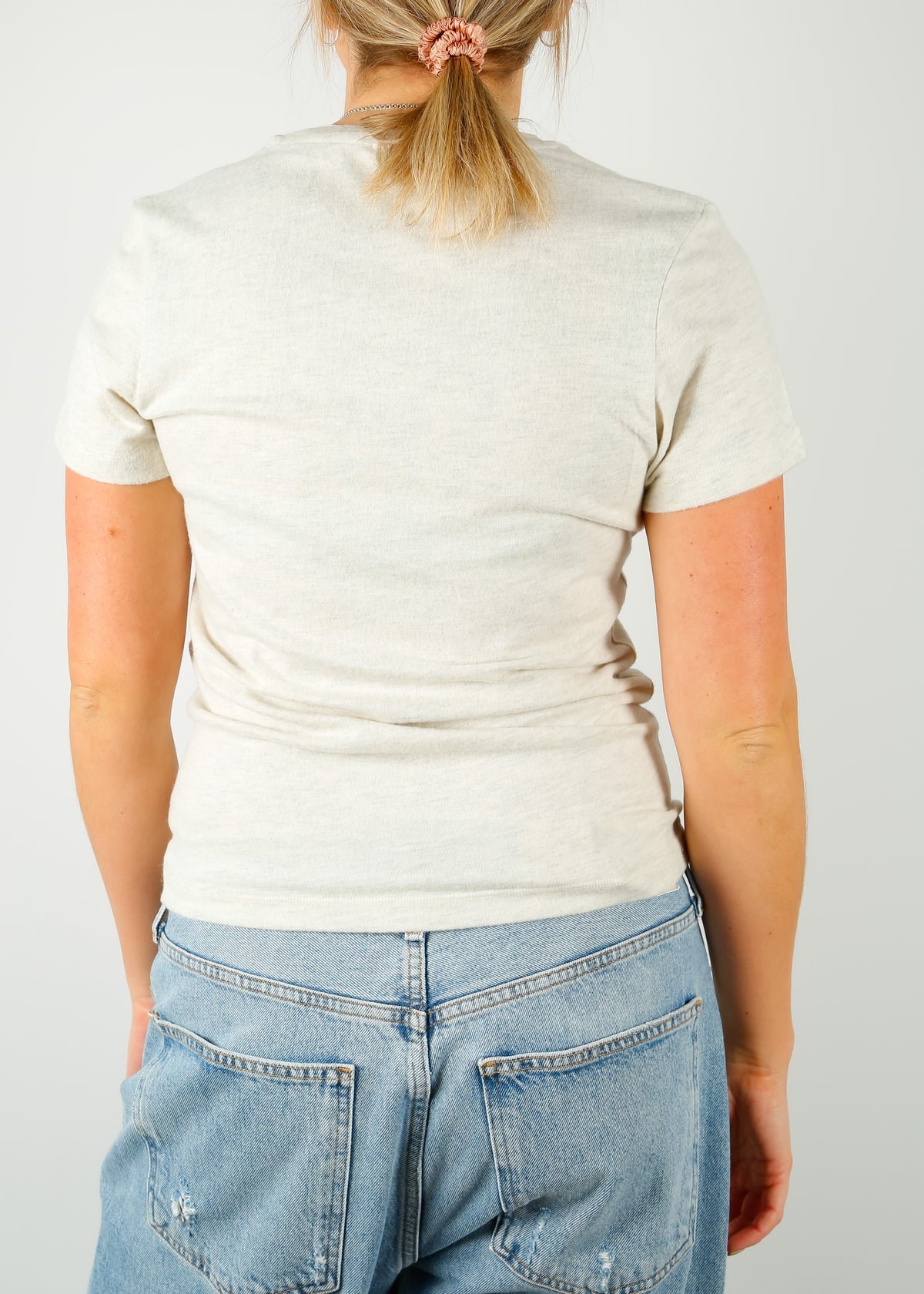 AV Ypawood SS Roundneck Tee in Heather Grey