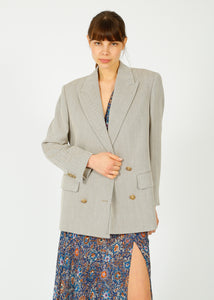 You added <b><u>GG Laureen Boyfriend Jacket in Dark Olive, Vintage White</u></b> to your cart.