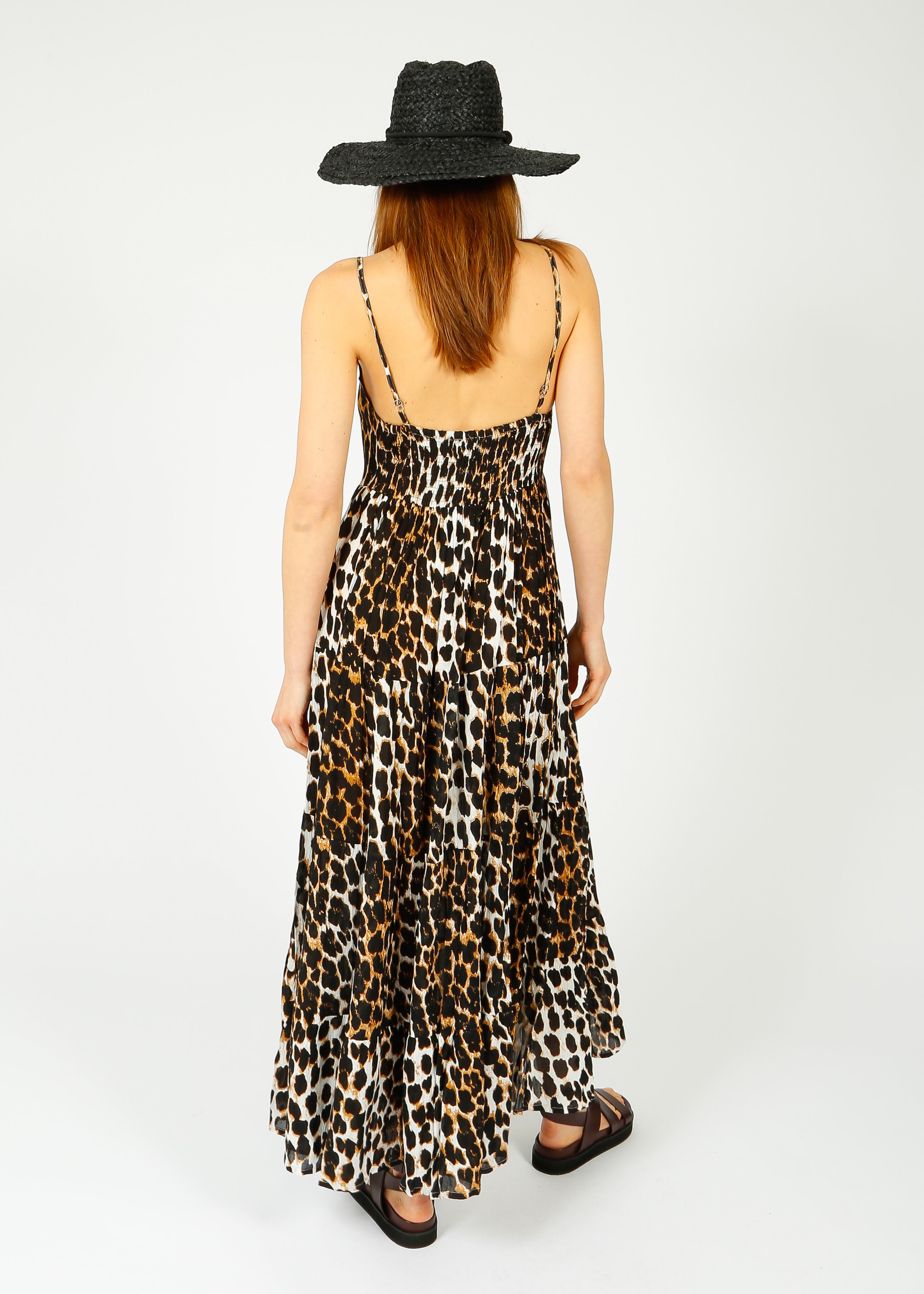 DREAM Vanilla Strap Dress in Leo Black