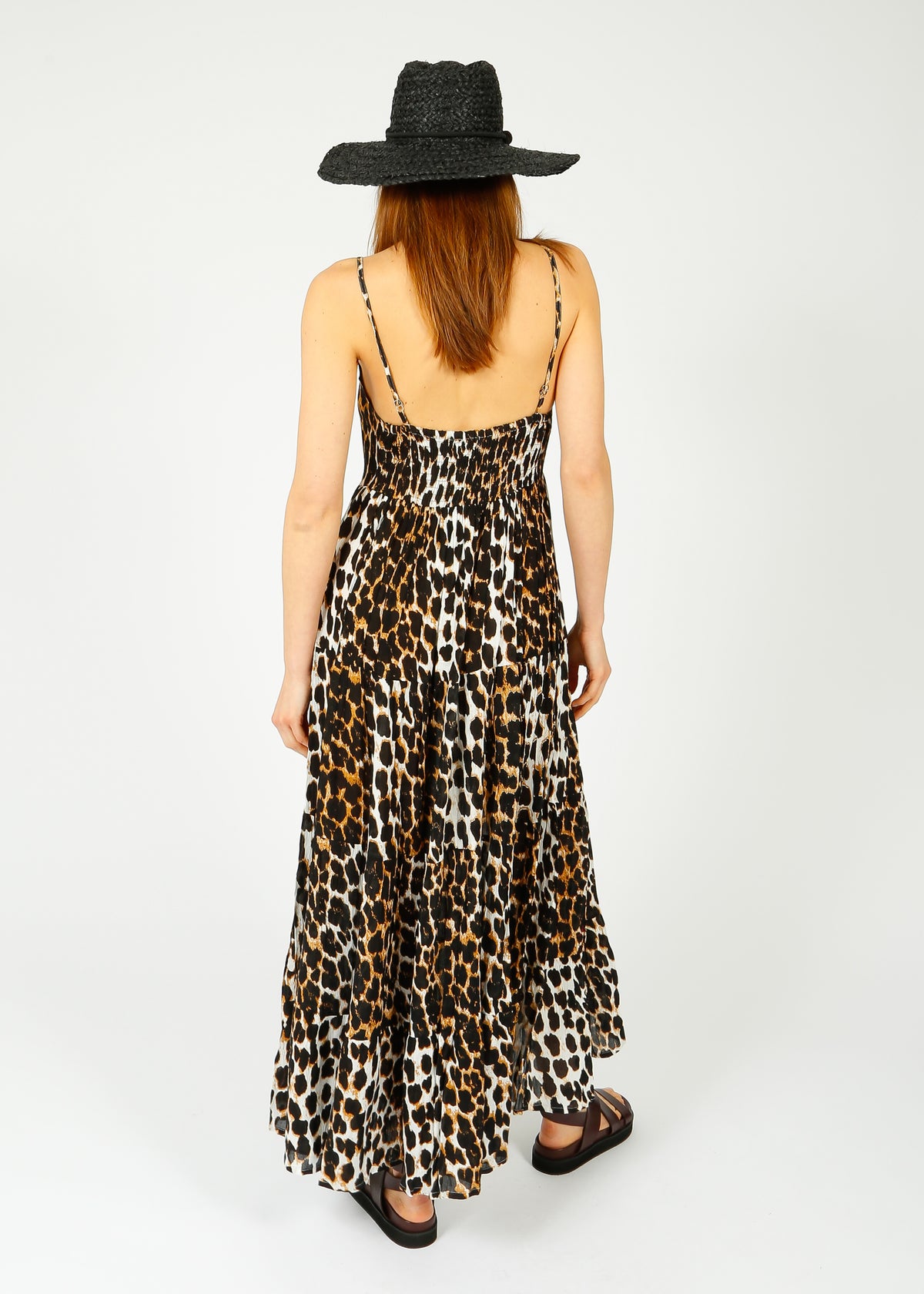 DREAM Vanilla Strap Dress in Leo Black