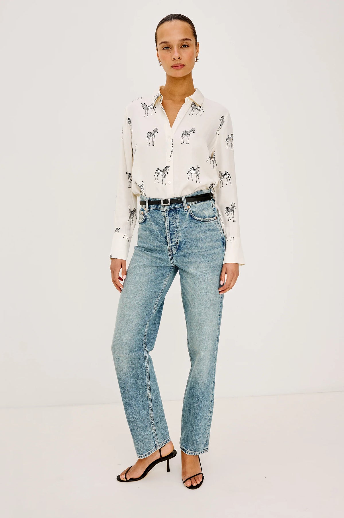 Rails Saige Shirt in Ivory Zebra