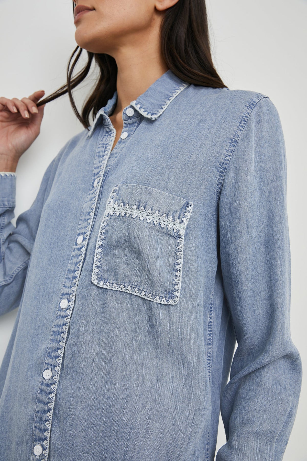 RAILS Saya Shirt in Cloud Wash