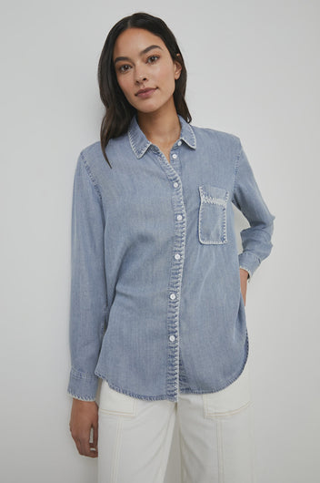 RAILS Saya Shirt in Cloud Wash