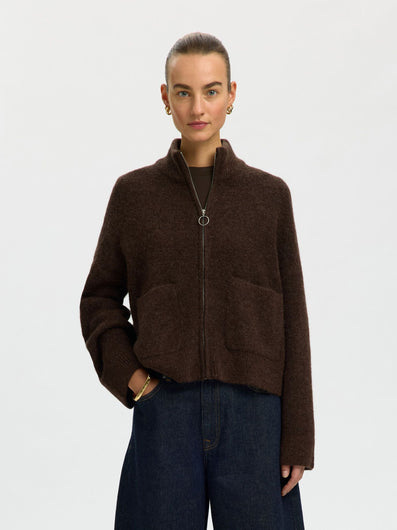 SELECTED Sia Ras Zipper Cardi - Delicioso
