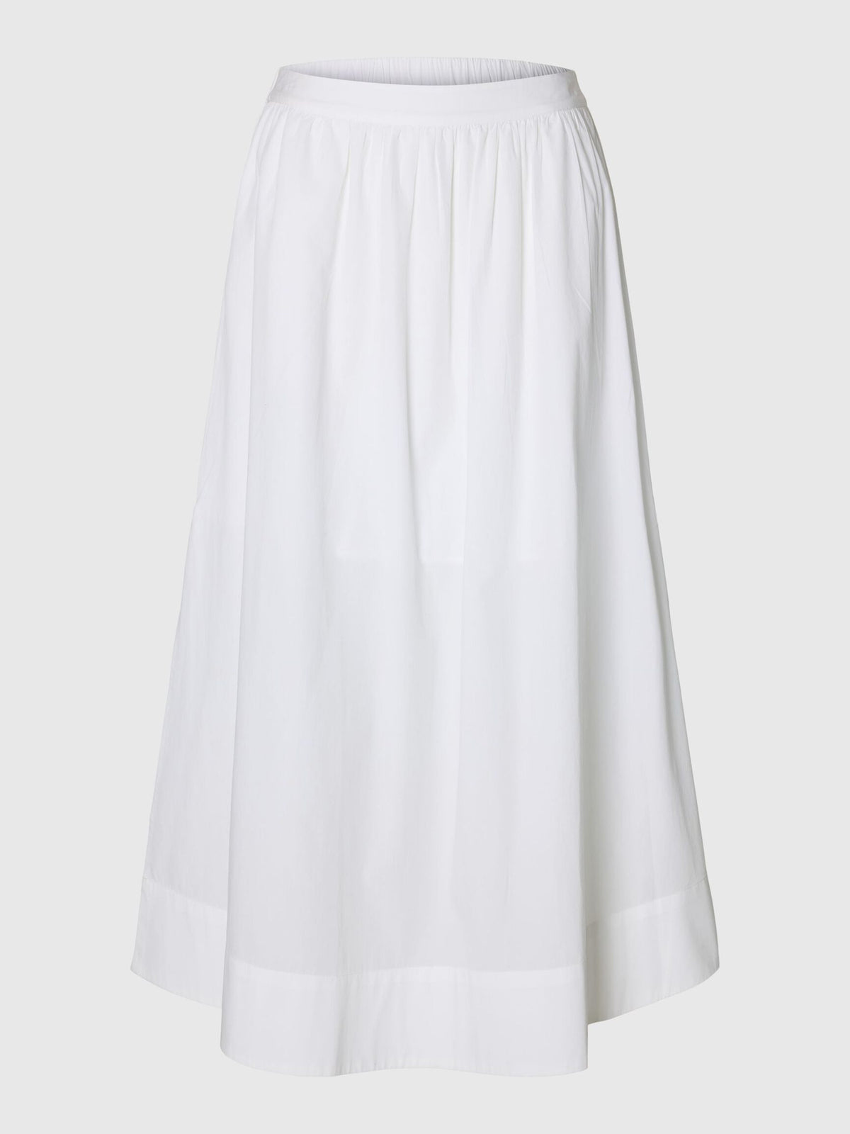 SELECTED Blair Ankle Split Skirt in White