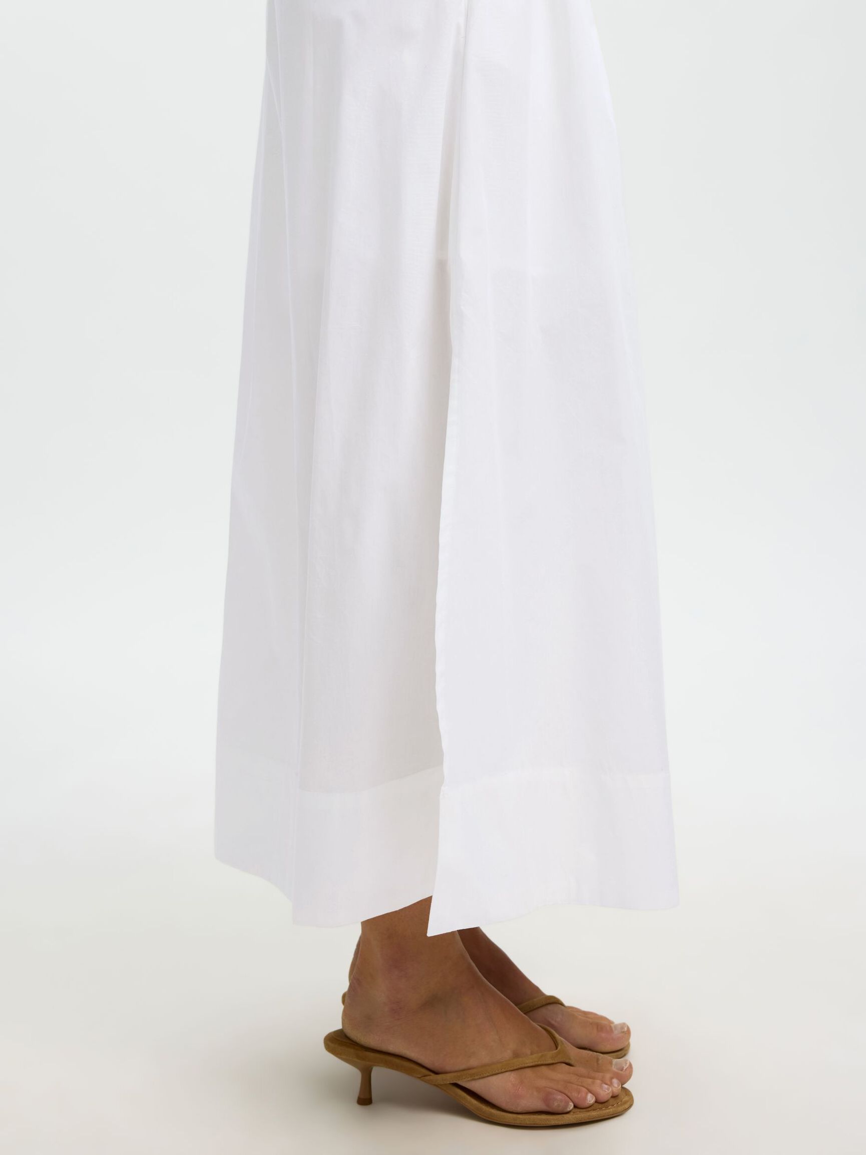 SELECTED Blair Ankle Split Skirt in White