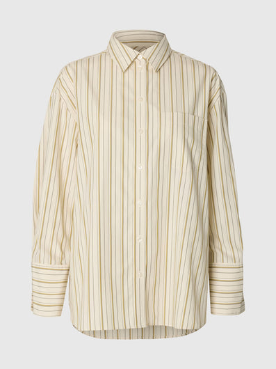 SELECTED Dannie LS Stripe Shirt - Birch Multi