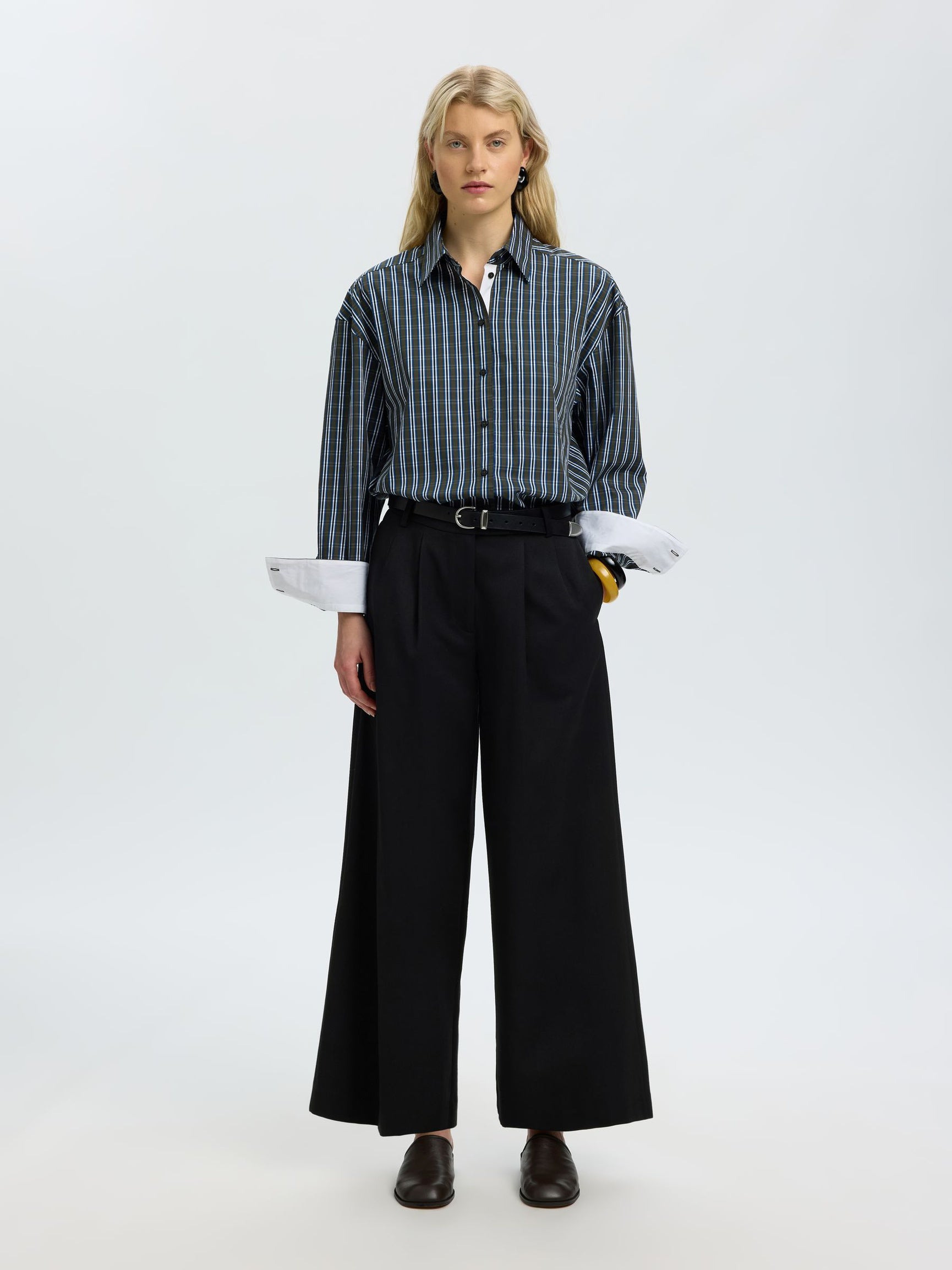 SELECTED Extra Wide Thilde Pant - Black