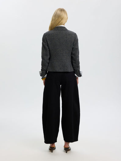 SELECTED Fitted Clea Short Blazer - Black