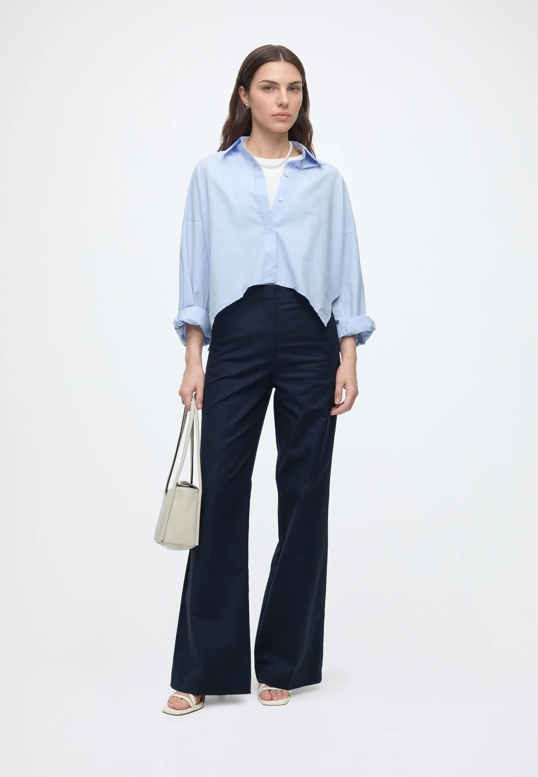 SELECTED Flared Long Dicte Pant - Dark Sapphire
