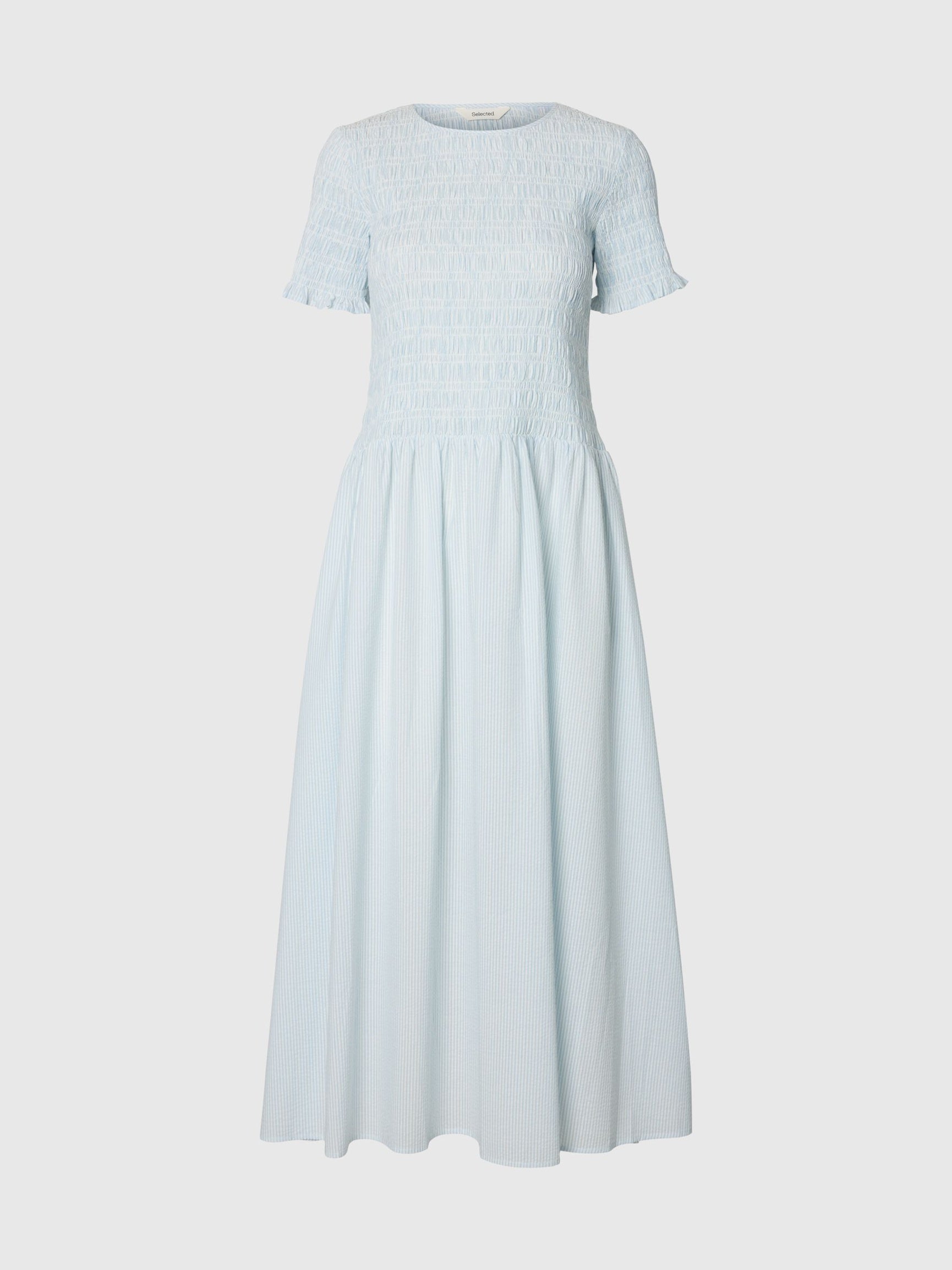 SELECTED Hannah SS Ankle Dress in Cashmere Blue Stripes