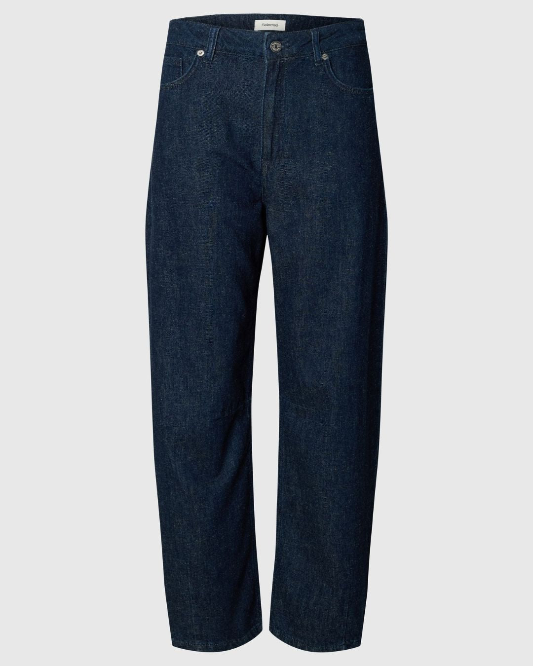 SELECTED Hanny Loose Barrel Jeans in Dark Denim