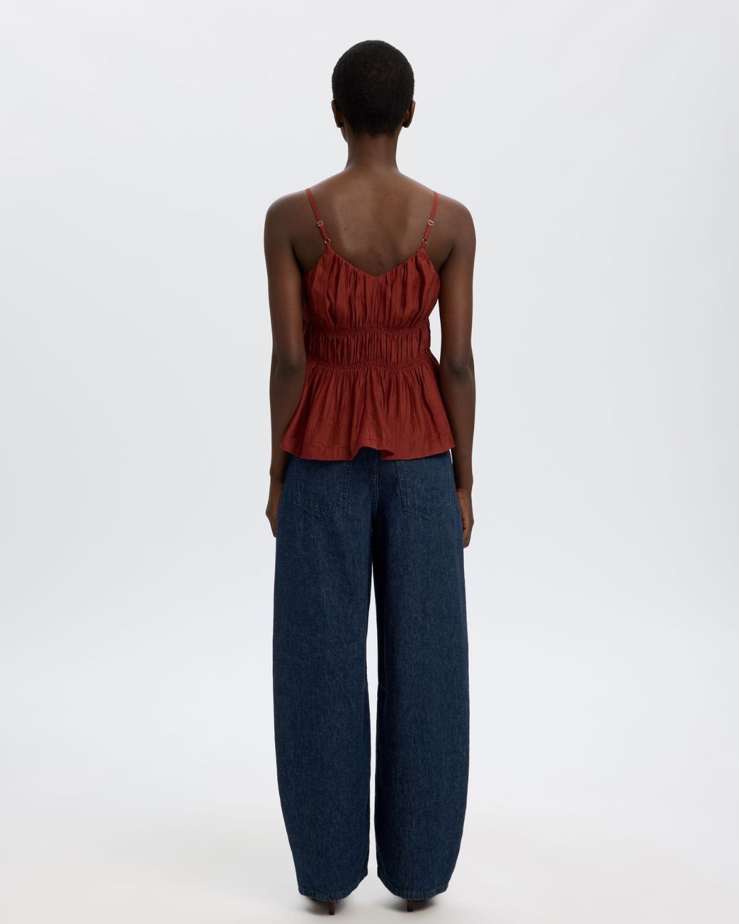 SELECTED Hanny Loose Barrel Jeans in Dark Denim