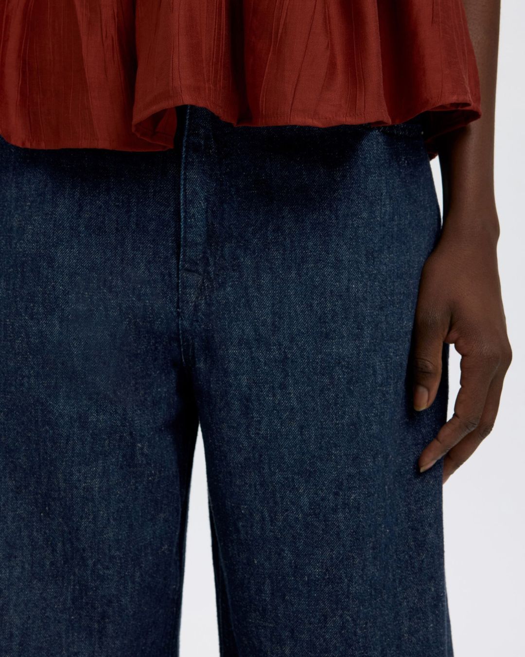 SELECTED Hanny Loose Barrel Jeans in Dark Denim