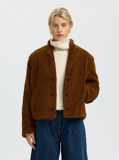 SELECTED Isabel Teddy Jacket - Monks Robe