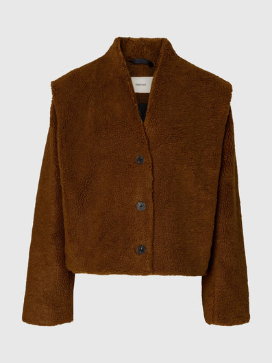 SELECTED Isabel Teddy Jacket - Monks Robe