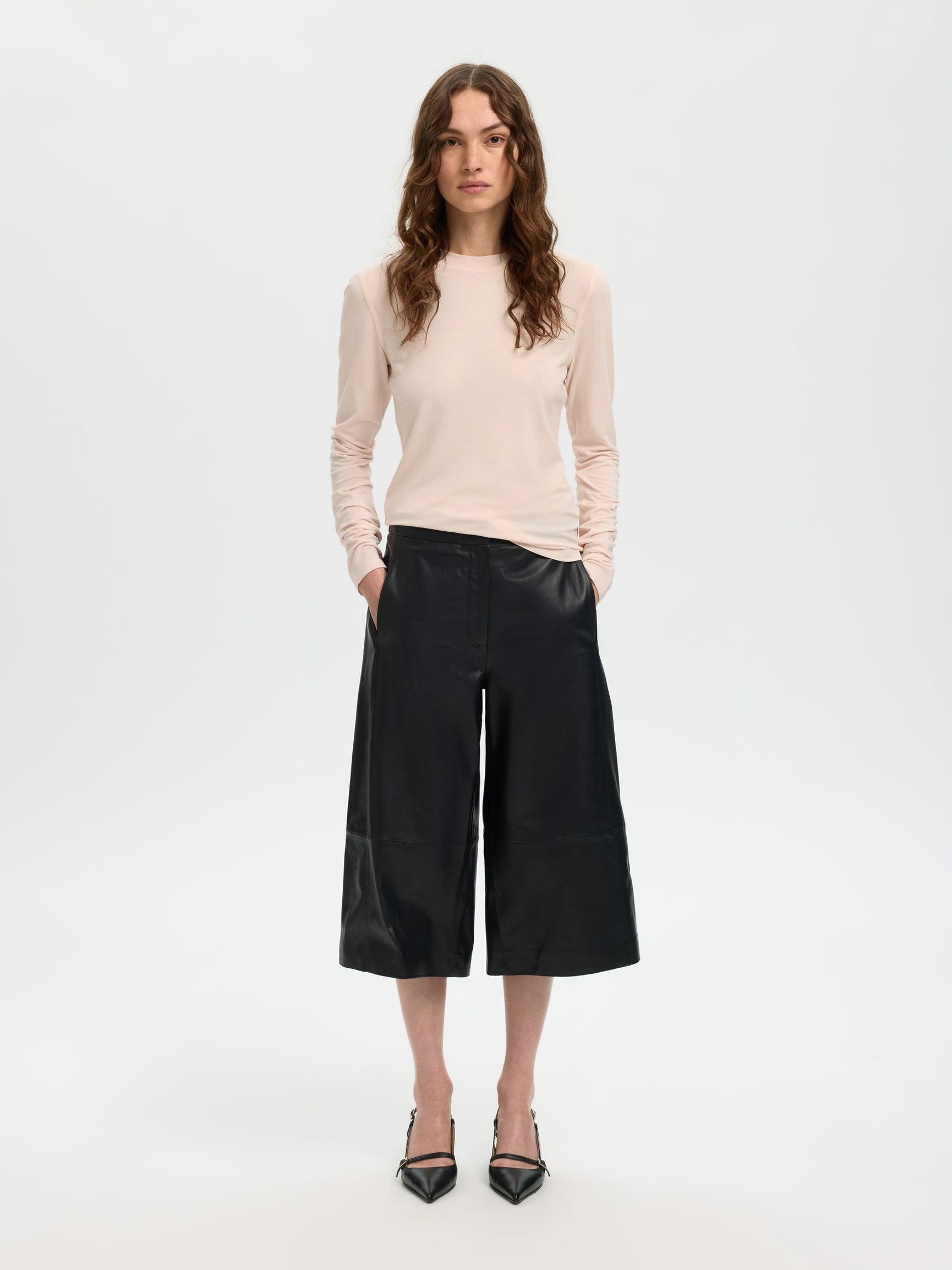 SELECTED Lina LS Top in Pale Dogwood