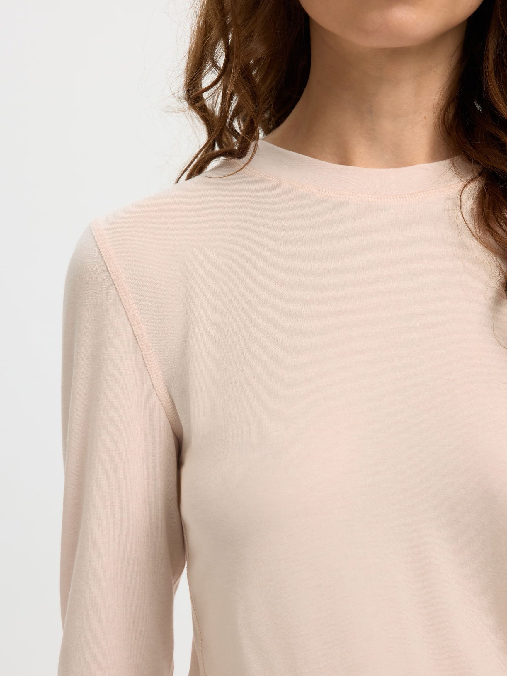 SELECTED Lina LS Top in Pale Dogwood