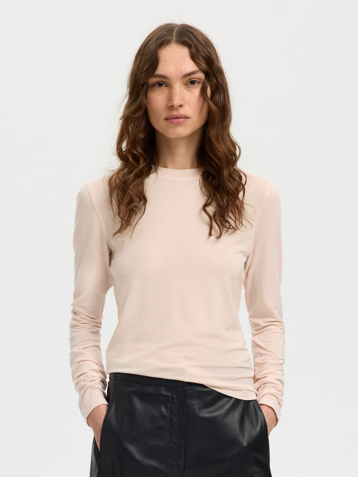 SELECTED Lina LS Top in Pale Dogwood