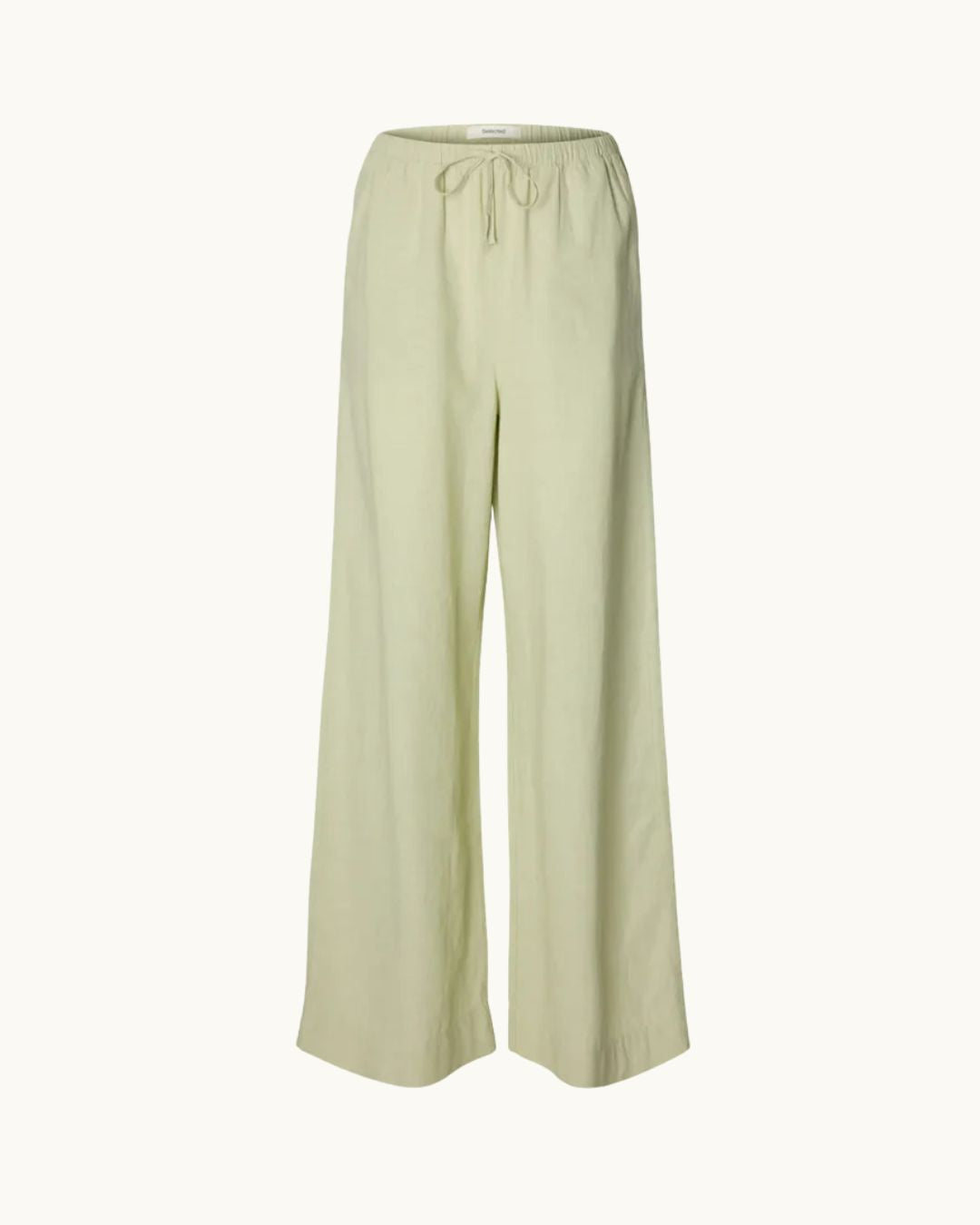 SELECTED Luisa Wide Linen Pant in Lint