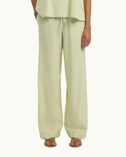 SELECTED Luisa Wide Linen Pant in Lint