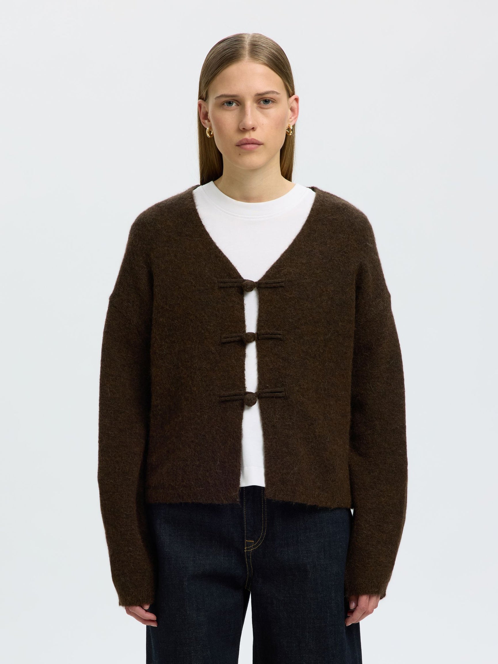 SELECTED Lulu Duffle Knit Cardi - Delicioso