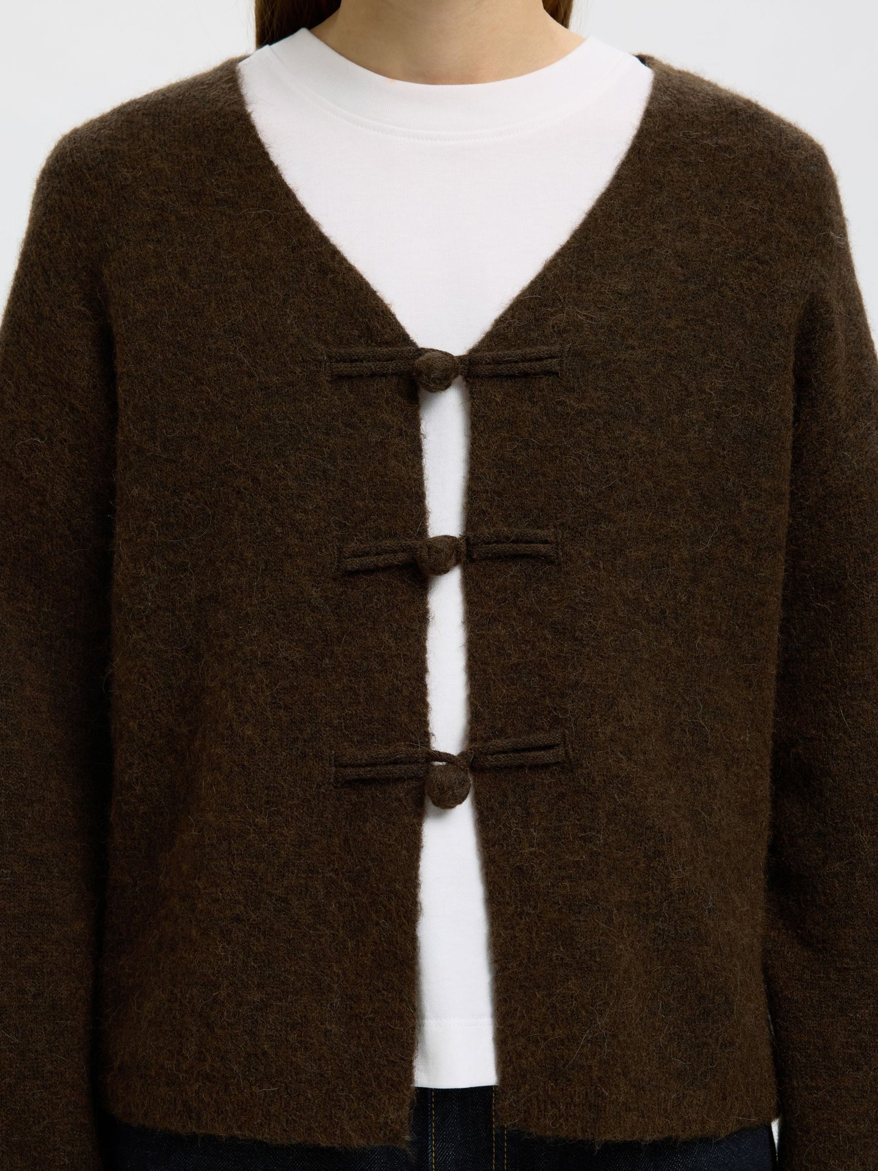 SELECTED Lulu Duffle Knit Cardi - Delicioso