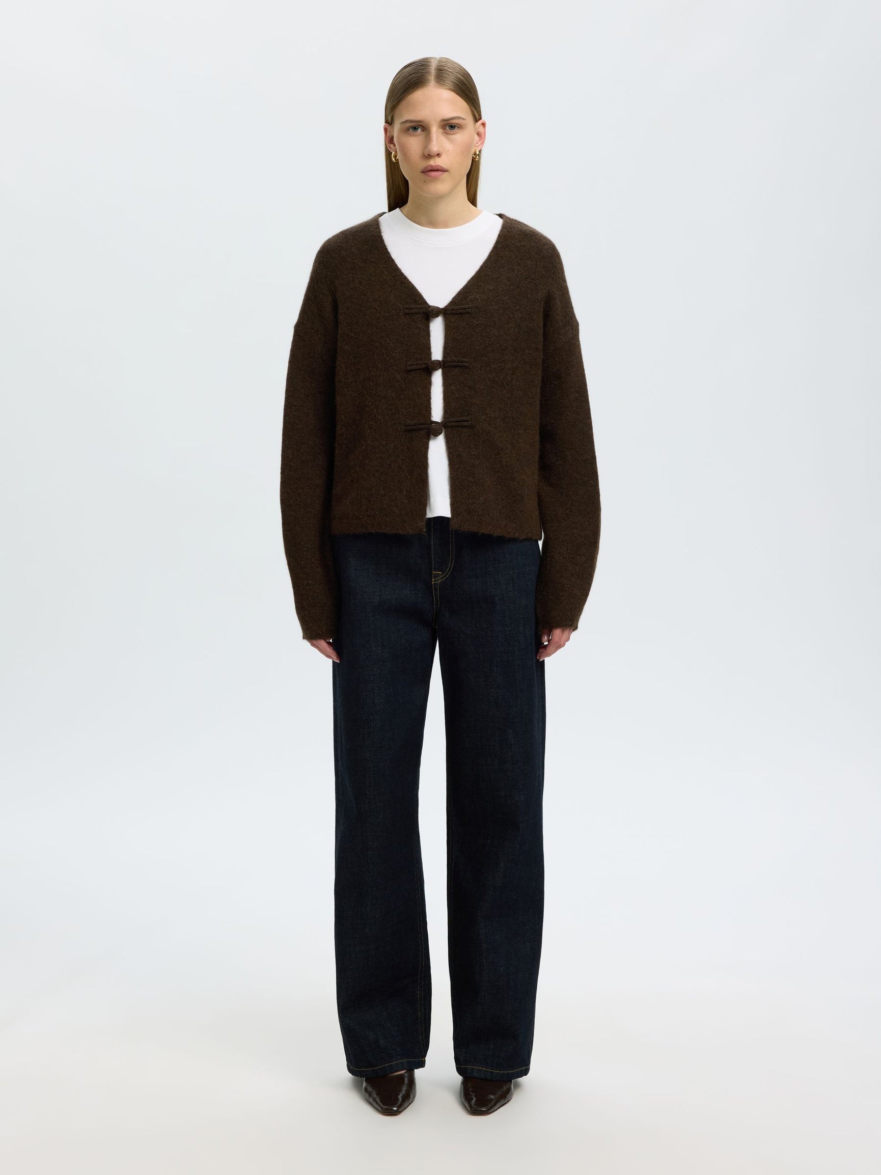 SELECTED Lulu Duffle Knit Cardi - Delicioso