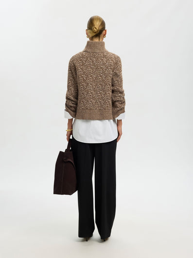 SELECTED Lulu Duo High Neck Knit - Dachshund